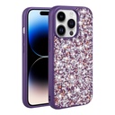 Apple iPhone 14 Pro Uyumlu Kılıf Parlak Taşlı Tasarım Zore Linea Kapak