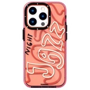 Apple iPhone 14 Pro Max Uyumlu Kılıf Şeffaf Renkli Yazı Temalı Tasarım YoungKit Jazz Serisi Kapak