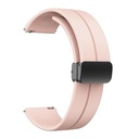 Huawei GT2 46mm 22mm Uyumlu Kordon Silikon Metal Mıknatıslı Toka Zore KRD-84 Kayış