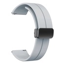 Xiaomi  Amazfit Pace 22mm Uyumlu Kordon Silikon Metal Mıknatıslı Toka Zore KRD-84 Kayış