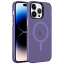 Apple iPhone 14 Pro Max Uyumlu Kılıf Zore M-safe Şarj Özellikli Buzlu Transparan C-Pro Sert Kapak
