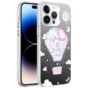 Apple iPhone 14 Pro Max Uyumlu Kılıf Desenli Zore Silver Sert Kapak