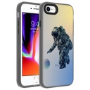 Apple iPhone SE 2022 Uyumlu Kılıf Desenli Zore Dragon Sert Kapak