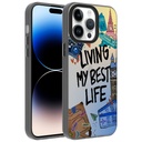 Apple iPhone 14 Pro Uyumlu Kılıf Desenli Zore Dragon Sert Kapak