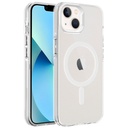 Apple iPhone 13 Uyumlu Kılıf Zore M-safe Şarj Özellikli Buzlu Transparan C-Pro Sert Kapak