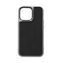 Apple iPhone 13 Uyumlu Kılıf Wiwu Genuine Leather Silver Calfskin Orjinal Deri Kapak