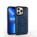 Apple iPhone 13 Pro Max Uyumlu Kılıf Wiwu Croco Pattern Calfskin Orjinal Deri Kapak