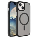 Apple iPhone 15 Plus Uyumlu Kılıf Mat Arka Yüzey Wireless Şarj Özellikli Zore Flet M-safe Kapak