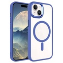 Apple iPhone 15 Plus Uyumlu Kılıf Wireless Şarj Özellikli Zore Krom M-safe Silikon Kapak
