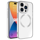 Apple iPhone 15 Pro Uyumlu Kılıf M-safe Wireless Şarj Özellikli Zore Setro Silikon