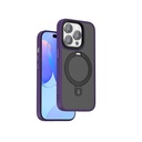 Apple iPhone 15 Pro Max Uyumlu Kılıf Wiwu ZMM-010 M-safe Şarj Özellikli Mat Arka Yüzey Standlı Kapak