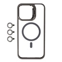 Apple iPhone 15 Pro Uyumlu Kılıf M-safe Şarj Özellikli Standlı Zore M-safe Klon Lensli Kapak