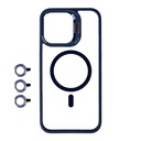 Apple iPhone 15 Pro Max Uyumlu Kılıf M-safe Şarj Özellikli Standlı Zore M-safe Klon Lensli Kapak