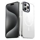 Apple iPhone 15 Pro Uyumlu Kılıf Zore Wireless Şarj Özellikli Şeffaf G-Glass Kapak