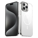 Apple iPhone 15 Pro Max Uyumlu Kılıf Zore Wireless Şarj Özellikli Şeffaf G-Glass Kapak