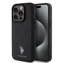 Apple iPhone 15 Pro Uyumlu Kılıf U.S. Polo Assn. Orjinal Lisanslı HS Desenli Baskı Logolu Suni Deri Kapak