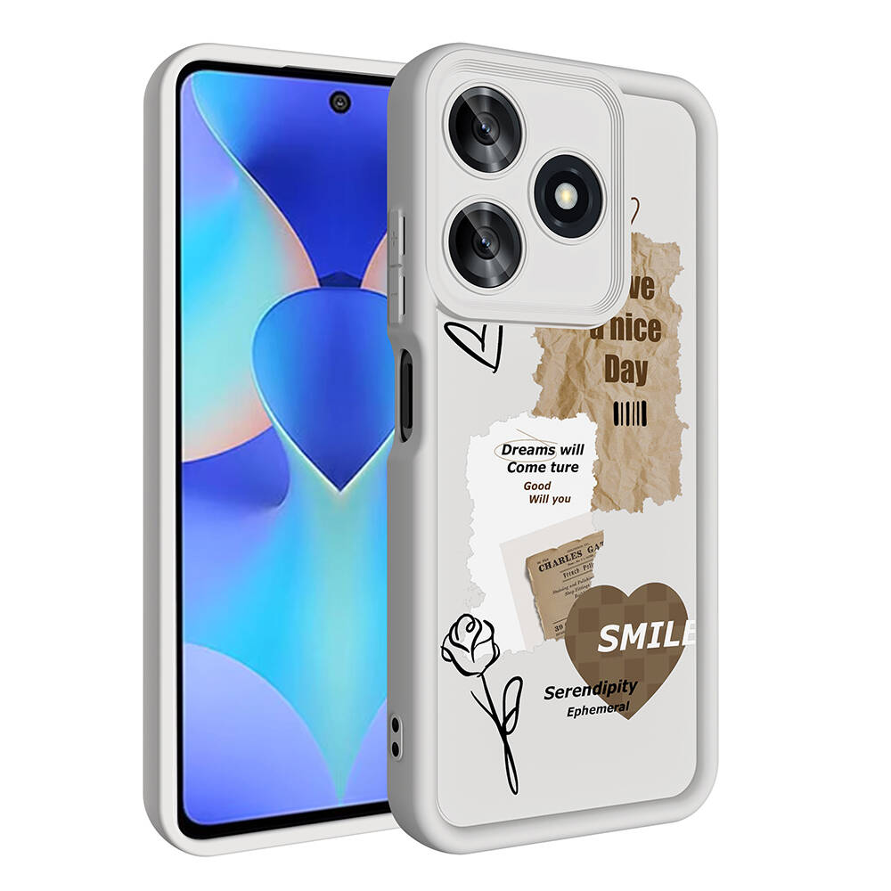 Tecno Spark 10C Uyumlu Kılıf Kamera Korumalı Baskılı Arka Yüzey Zore Klas Kapak