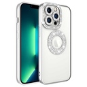 Apple iPhone 13 Pro Uyumlu Kılıf Kamera Korumalı Taş Süslemeli Arkası Şeffaf Zore Asya Kapak
