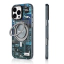 Apple iPhone 16 Pro Max Uyumlu Kılıf M-safe Şarj Özellikli Youngkit 360° Standlı Technology Serisi Kapak