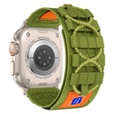 Apple Watch Ultra 49mm Uyumlu Kordon Hasır Kumaş Sarmal Örgü Zore KRD-99 Kayış