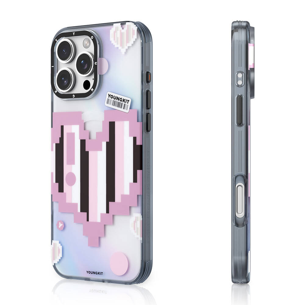 Apple iPhone 16 Pro Uyumlu Kılıf M-safe Şarj Özellikli Youngkit Love Serisi Kapak