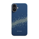 Apple iPhone 16 Plus Uyumlu Kılıf M-safe Şarj Özellikli Aramid Fiber Pitaka Tactile Woven Starpeak Serisi Milky Way Galaxy Kapak