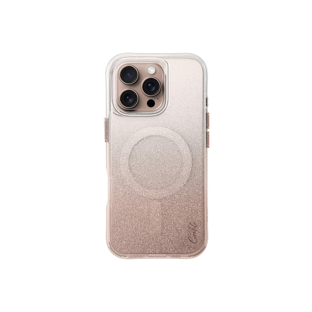 Apple iPhone 16 Pro Uyumlu Kılıf M-safe Şarj Özellikli Simli Arka Yüzey Askı Aparatlı Coehl Lumino Kapak