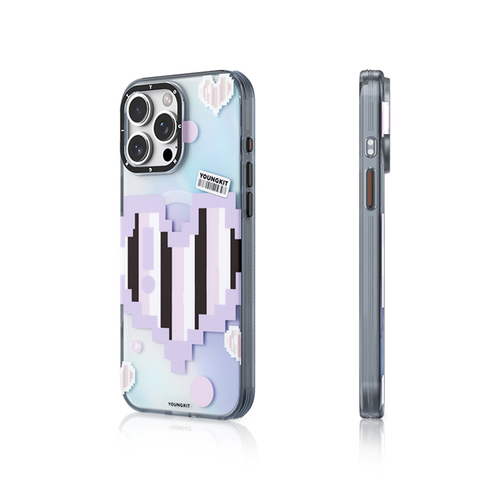 Apple iPhone 15 Pro Uyumlu Kılıf M-safe Şarj Özellikli Youngkit Love Serisi Kapak