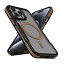 Apple iPhone 14 Pro Max Uyumlu Kılıf M-safe Şarj Özellikli Renkli Kenar Airbag Şeritli Zore Lamer Kapak