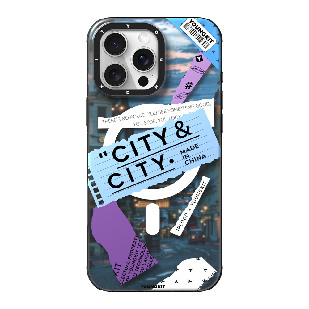 Apple iPhone 15 Pro Max Uyumlu Kılıf M-safe Şarj Özellikli Youngkit A-City Serisi Kapak