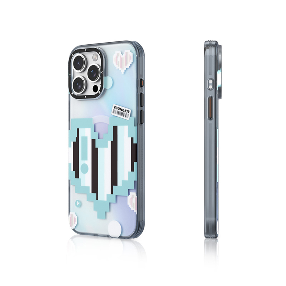 Apple iPhone 15 Pro Max Uyumlu Kılıf M-safe Şarj Özellikli Youngkit Love Serisi Kapak