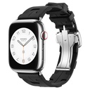 Apple Watch 44mm Uyumlu Kordon Silikon Sportif Görünümlü Yumaşak Esnek KRD-94 Kayış
