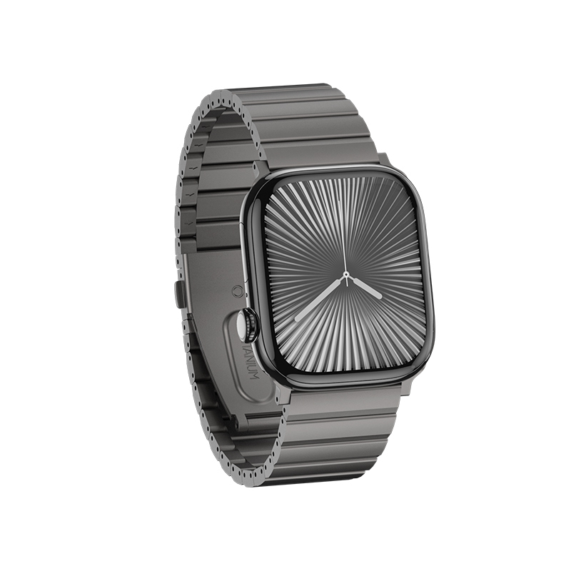 Apple Watch 7 45mm Uyumlu Benks Aero Titan Serisi Titanyum Metal Kordon
