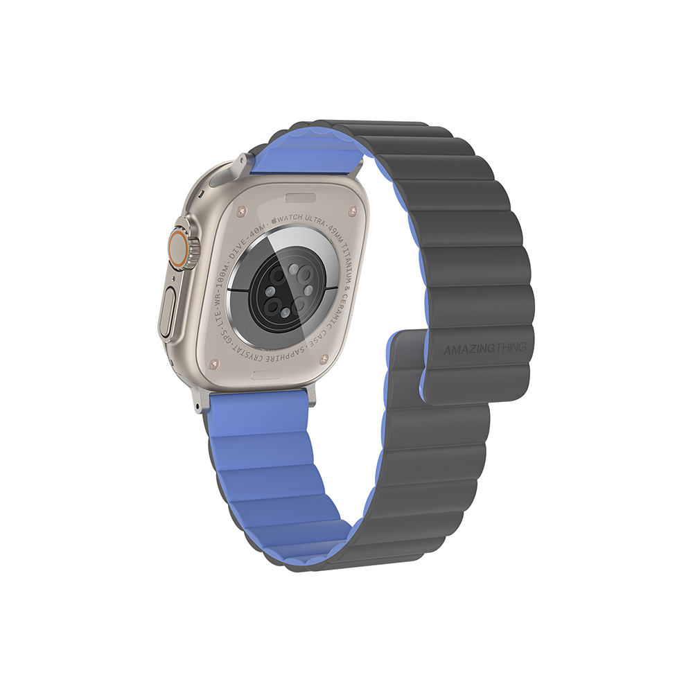 Apple Watch Ultra 49mm Uyumlu Amazingthing Smoothie Mag Magnetik Tak Çıkar Silikon Strap Kayış