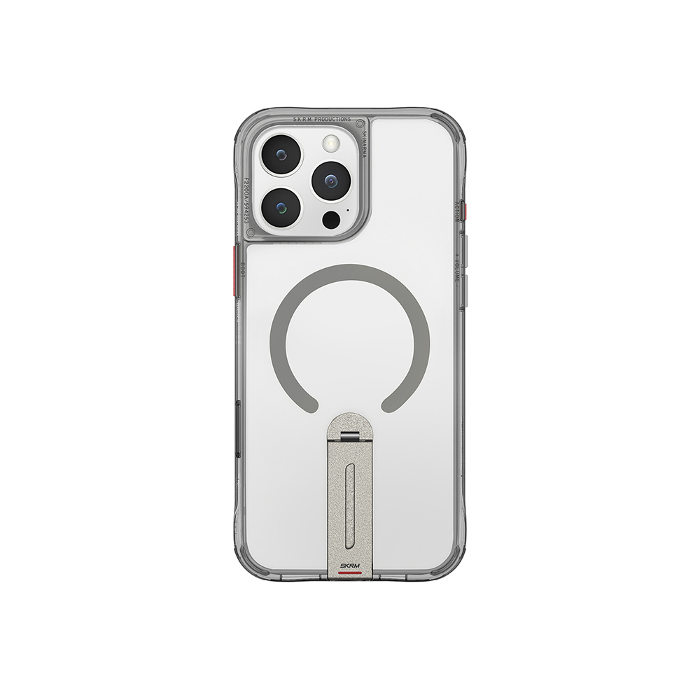 Apple iPhone 16 Pro Max Uyumlu Kılıf M-safe Şarj Özellikli 360 Derece Dönebilen Standlı Skinarma Helix Kapak