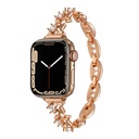 Apple Watch 44mm Uyumlu Kordon Metal Şık Luxury Tasarım Zore KRD-104 Kayış