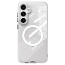 Samsung Galaxy S24 Uyumlu Kılıf M-safe Şarj Özellikli Sararmaya Karşı Dayanıklı Youngkit Clear Crystal Serisi Kapak