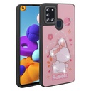 Samsung Galaxy A21S Uyumlu Kılıf Parlayan Kabartmalı İkonik Figürlü Zore Amas Silikon Kapak