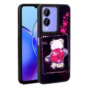 Vivo Y17S Uyumlu Kılıf Parlayan Kabartmalı İkonik Figürlü Zore Amas Silikon Kapak
