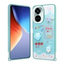 Tecno Camon 19 Pro Uyumlu Kılıf Parlayan Simli Kabartma Figürlü Zore Cevze Kapak