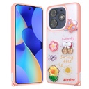 Tecno Spark 10 Pro Uyumlu Kılıf Parlayan Simli Kabartma Figürlü Zore Cevze Kapak