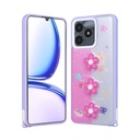 Realme C53 Uyumlu Kılıf Parlayan Simli Kabartma Figürlü Zore Cevze Kapak