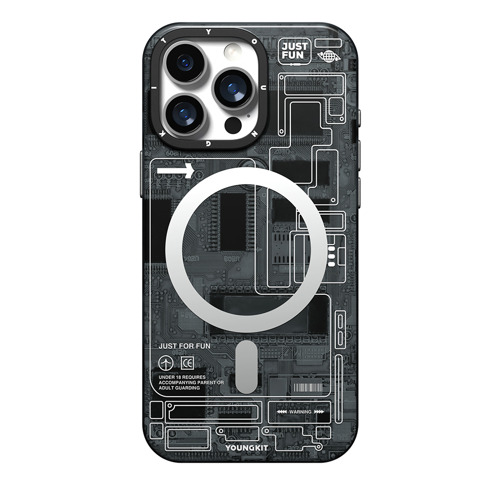 Apple iPhone 16 Pro Max Uyumlu Kılıf M-safe Şarj Özellikli Kamera Denetim Butonlu Youngkit Technology Serisi Kapak