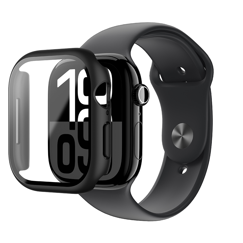 Apple Watch 10 46mm Uyumlu Amazingthing Radix Minimal FullGuard Sert PC Kasa ve Ekran Koruyucu