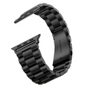 Apple Watch 44mm Uyumlu Kordon Metal Baklalı Tasarım Zore Band-04 Kayış