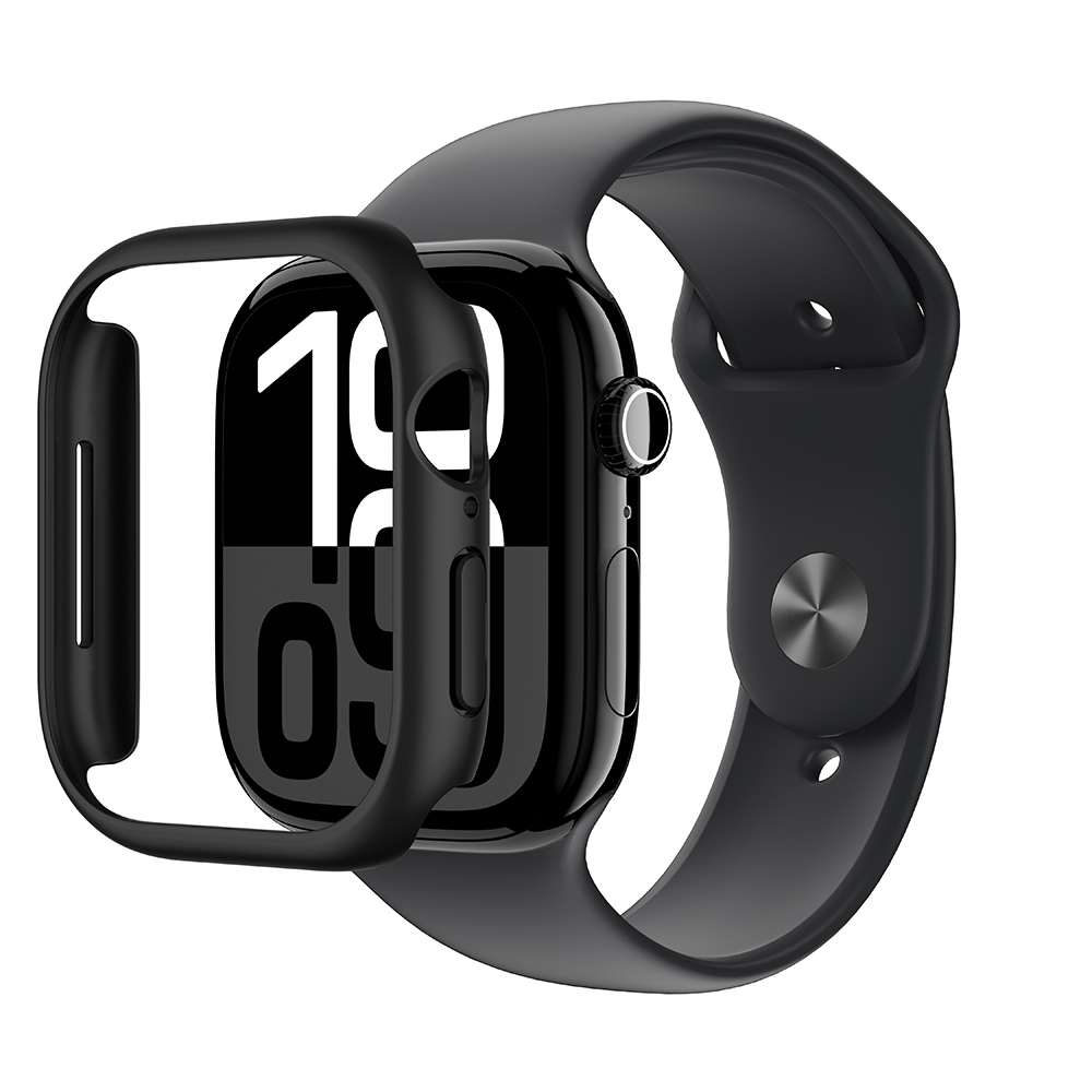 Apple Watch 10 46mm Uyumlu Amazingthing Radix Minimal FrameLite Sert PC Kasa Koruyucu