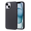 Apple iPhone 14 Uyumlu Kılıf M-safe Şarj Özellikli Karbon Fiber Görünümlü Zore Troy Kapak