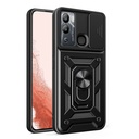 Infinix Hot 20i Uyumlu Kılıf Magnetik Standlı Kamera Korumalı Zore Sürgülü Vega Kapak