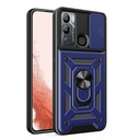 Infinix Hot 12i Uyumlu Kılıf Magnetik Standlı Kamera Korumalı Zore Sürgülü Vega Kapak