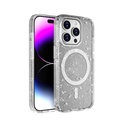 Apple iPhone 15 Pro Max Uyumlu Kılıf M-safe Şarj Özellikli Parlayan Simli Saydam Renkli Zore Allstar Kapak